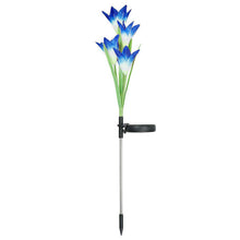 Load image into Gallery viewer, LED Solar Light Outdoor 4 Head Lily Garden Flower Waterproof Decorative Lamp