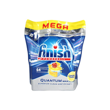 Load image into Gallery viewer, Finish Dishwasher Quantum Max Tablets Lemon Sparkle Powerful Clean Shine 64 Caps