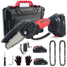 Load image into Gallery viewer, Mini Cordless Electric Rechargeable Chainsaw 2X Battery Wood Cutter Chain Saw Kit