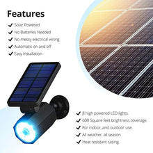Load image into Gallery viewer, Solar Powered 8 LED PIR Motion Sensor Spotlight Garden Outdoor Security Light
