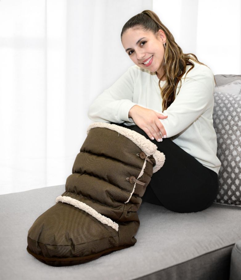 Deluxe Faux Fur Oversized Unisex Winter Foot Warmer Boot - Keeps Feet & Ankles Toasty!