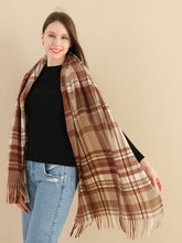 Load image into Gallery viewer, Trendy Soft Knit Check Body Wrap - Cozy Winter Wrap - One Size Fits Most
