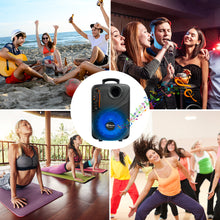Load image into Gallery viewer, 2000W Portable 8“ Bluetooth Wireless Speaker Party Outdoor Stereo Subwoofer Heavy Bass with Karaoke Mic
