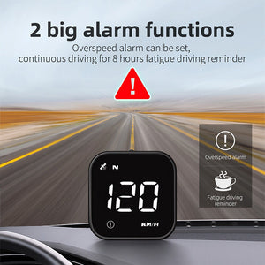 Universal Digital GPS Speedometer Car HUD Head Up Display MPH/KM Overspeed Alarm