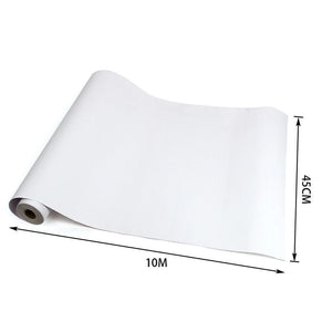 10M Matte White Wallpaper Roll Self Adhesive Contact Paper Furniture Home Decor