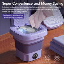 Load image into Gallery viewer, Portable Washing Machine With Dryer Bucket Folding Antibacterial Laundry Camping
