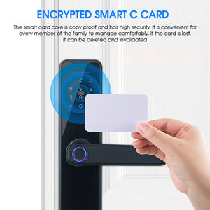 Electronic Digital Smart Door Lock Fingerprint APP Password Key Security Lock