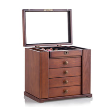 Load image into Gallery viewer, Extra Large Wooden Jewellery Box Necklace Ring Storage Cabinet Display Organiser
