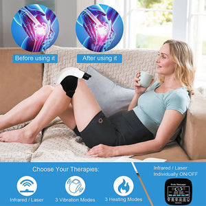 Electric Knee Massager Smart Infrared Heating Therapy Machine Relief Elbow Pain