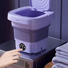 Load image into Gallery viewer, Portable Washing Machine With Dryer Bucket Folding Antibacterial Laundry Camping
