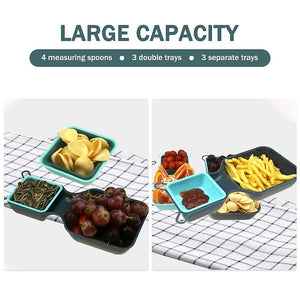 10pcs Trays Set Stackable Storage Tray Organizer Container Nesting Display Plate for Salad Snack Fruit