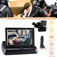 Load image into Gallery viewer, LED Car Seat HD Camera Baby Monitor w/ 4.3 inch Folding Display Screen and Night Vision
