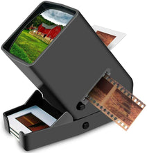 Load image into Gallery viewer, 35mm Slide Viewer, 3X Magnification and Desk Top LED Lighted Illuminated Viewing
