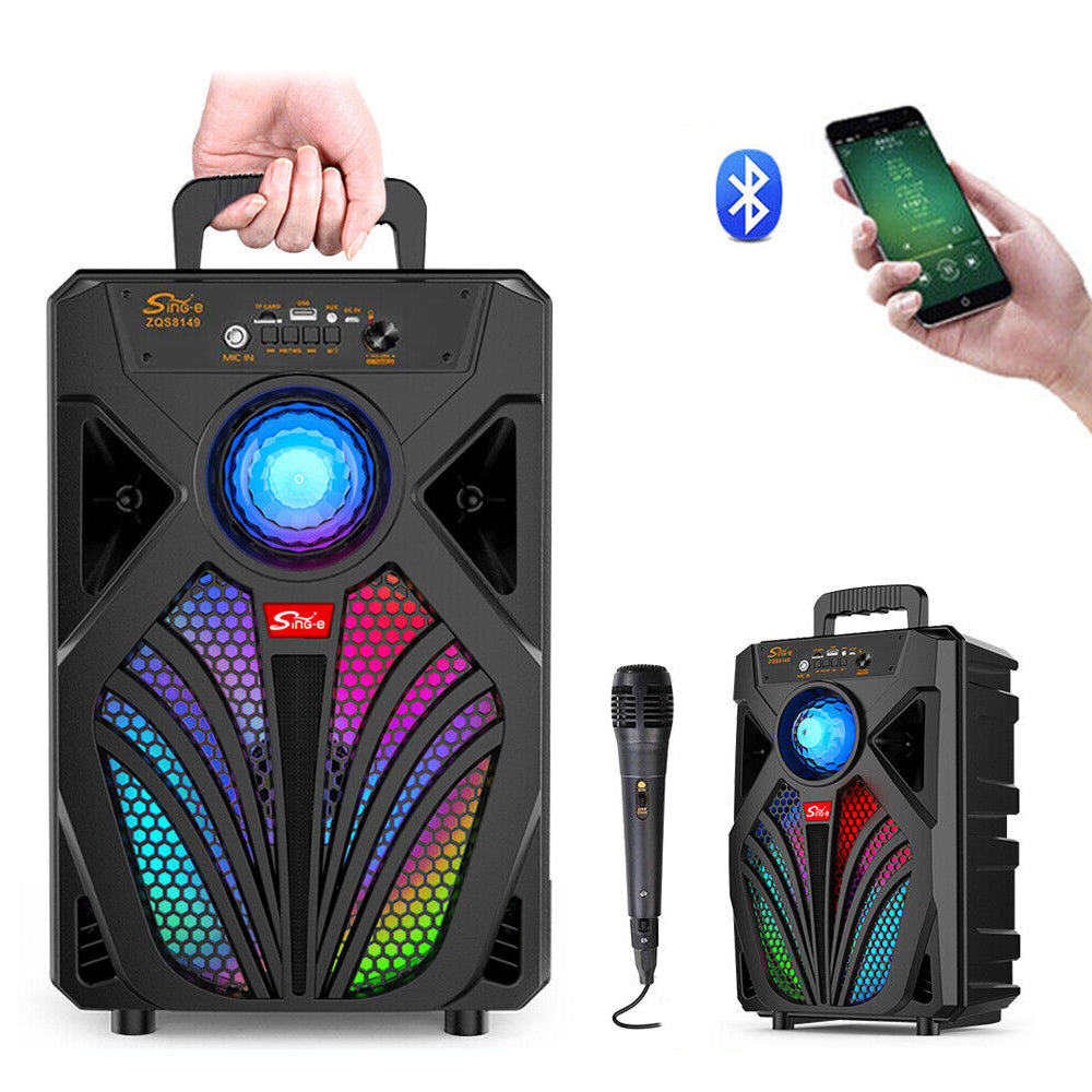 2000W Bluetooth 5.0 Wireless Speaker Portable Party Outdoor Stereo Subwoofer Heavy Bass Sound System Mic