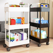 Load image into Gallery viewer, 3 Tier Organizer Trolley Cart Utility Rolling Storage Rack Holder Space Saver with Wheels
