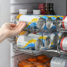 Load image into Gallery viewer, 2 Tiers Stackable Can Holder Rack Beverage Organizer For Kitchen Refrigerator
