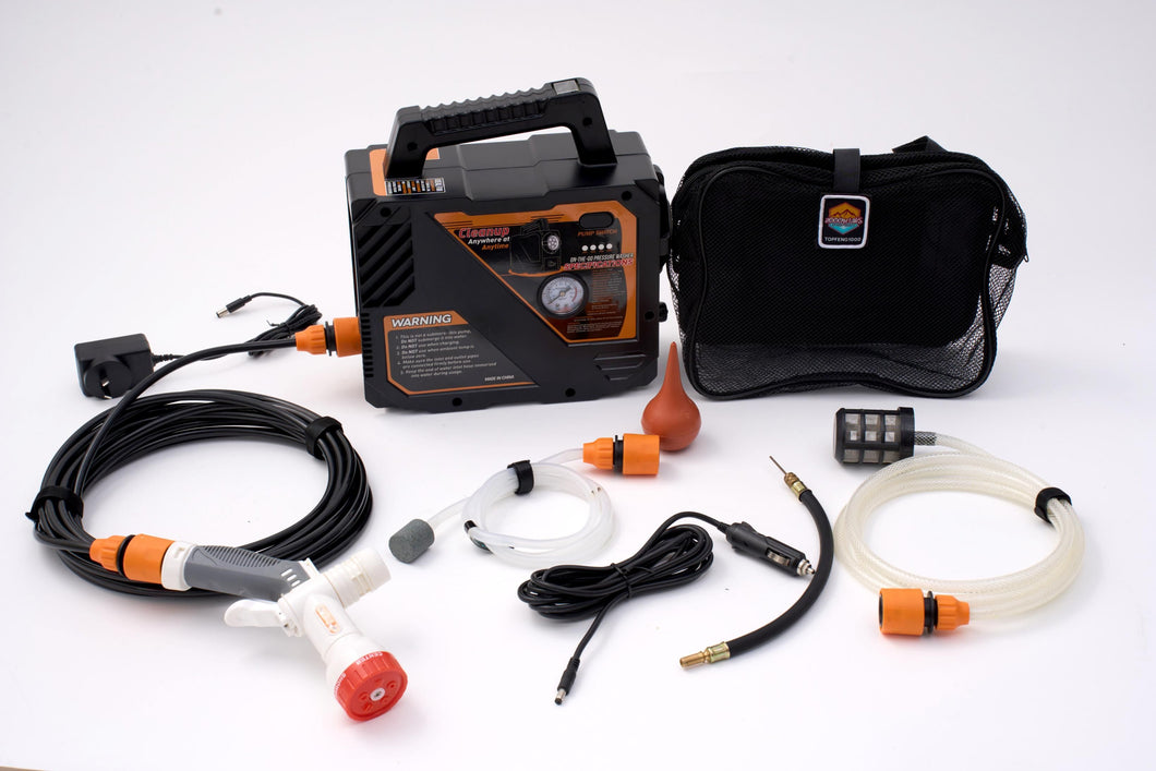 Portable Electric Rechargeable Self Primed Pressure Washer Water Pump with USB Port and Flashlight