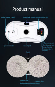 Intelligent Window Cleaner Robot With Automatic Water Spray Remote Control Wash