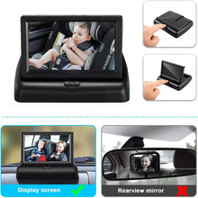 Load image into Gallery viewer, LED Car Seat HD Camera Baby Monitor w/ 4.3 inch Folding Display Screen and Night Vision
