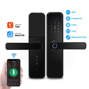 Electronic Digital Smart Door Lock Fingerprint APP Password Key Security Lock