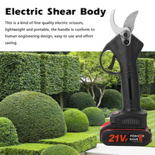 Load image into Gallery viewer, Cordless Rechargeable Electric Pruning Shears Secateur Branch Cutter + 2 Battery
