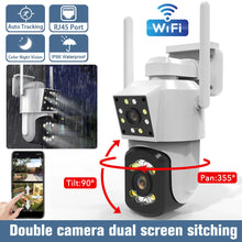 Load image into Gallery viewer, Outdoor HD Dual Lens Wireless Home Security WiFi CCTV IP Camera System PTZ Cam
