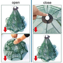 Load image into Gallery viewer, 12 Holes Magic Fishing Trap Full Automatic Folding Shrimp Cast Cage Crab Fish Net
