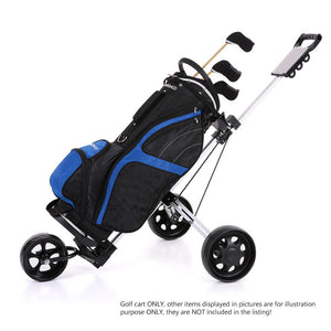 Foldable Golf Buggy Trolley Cart 3 Wheels Aluminum Push Pull Golf Cart with Footbrake