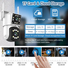 Load image into Gallery viewer, Outdoor HD Dual Lens Wireless Home Security WiFi CCTV IP Camera System PTZ Cam
