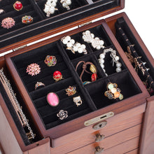 Load image into Gallery viewer, Extra Large Wooden Jewellery Box Necklace Ring Storage Cabinet Display Organiser
