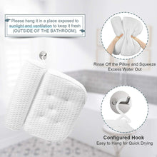 Load image into Gallery viewer, Ergonomic Luxury Bath Pillow Spa Bathtub Cushion with 4D Air Mesh and 5 Suction Cups For Head Neck Back Support
