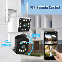 Load image into Gallery viewer, Outdoor HD Dual Lens Wireless Home Security WiFi CCTV IP Camera System PTZ Cam
