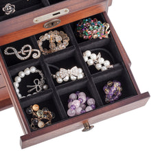 Load image into Gallery viewer, Extra Large Wooden Jewellery Box Necklace Ring Storage Cabinet Display Organiser
