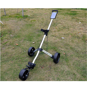 Foldable Golf Buggy Trolley Cart 3 Wheels Aluminum Push Pull Golf Cart with Footbrake