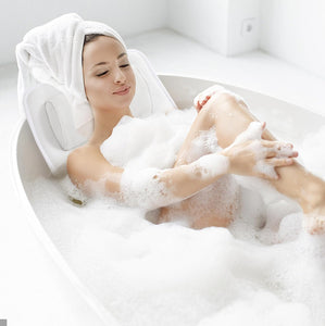 Full Body Bath Pillow Spa Cushion for Tub with Suction Cups and Air Mesh, Neck and Back Support