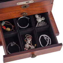 Load image into Gallery viewer, Extra Large Wooden Jewellery Box Necklace Ring Storage Cabinet Display Organiser
