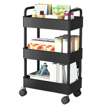 Load image into Gallery viewer, 3 Tier Organizer Trolley Cart Utility Rolling Storage Rack Holder Space Saver with Wheels
