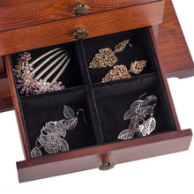 Load image into Gallery viewer, Extra Large Wooden Jewellery Box Necklace Ring Storage Cabinet Display Organiser
