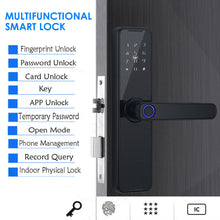 Load image into Gallery viewer, Electronic Digital Smart Door Lock Fingerprint APP Password Key Security Lock
