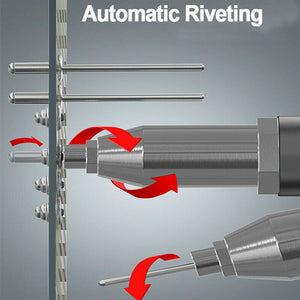 Cordless Electric Rivet Gun Brushless Automatic Blind Tool Skin with 4 Rivets for Makita 18V Li-ion Battery