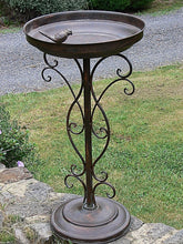 Load image into Gallery viewer, French Antique Style Metal Bird Feeder Stand Wild Bird Bath Garden Decor Pot Holder
