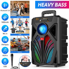 Load image into Gallery viewer, 2000W Bluetooth 5.0 Wireless Speaker Portable Party Outdoor Stereo Subwoofer Heavy Bass Sound System Mic
