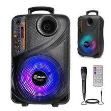 Load image into Gallery viewer, 2000W Portable 8“ Bluetooth Wireless Speaker Party Outdoor Stereo Subwoofer Heavy Bass with Karaoke Mic
