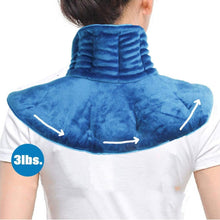 Load image into Gallery viewer, Hot &amp; Cold Weighted Neck Shoulder Wrap Pain Relief Deep Moist Heat Safe Double Use
