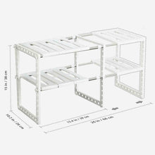 Load image into Gallery viewer, 2 Tier Under Sink Storage Shelf Kitchen Organizer Drawer Expandable Cabinet Rack
