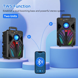 2000W Bluetooth 5.0 Wireless Speaker Portable Party Outdoor Stereo Subwoofer Heavy Bass Sound System Mic