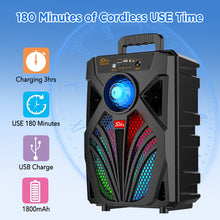 Load image into Gallery viewer, 2000W Bluetooth 5.0 Wireless Speaker Portable Party Outdoor Stereo Subwoofer Heavy Bass Sound System Mic
