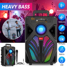 Load image into Gallery viewer, 2000W Bluetooth 5.0 Wireless Speaker Portable Party Outdoor Stereo Subwoofer Heavy Bass Sound System Mic
