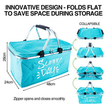 Load image into Gallery viewer, Bag Insulated Cooler With Padded Carry Handles Pink / Blue 48cm x 28cm x 24cm
