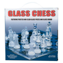 Load image into Gallery viewer, 32pcs Glass Chess Set Frosted Board Game Queen&#39;s Elegant Crystal Gambit
